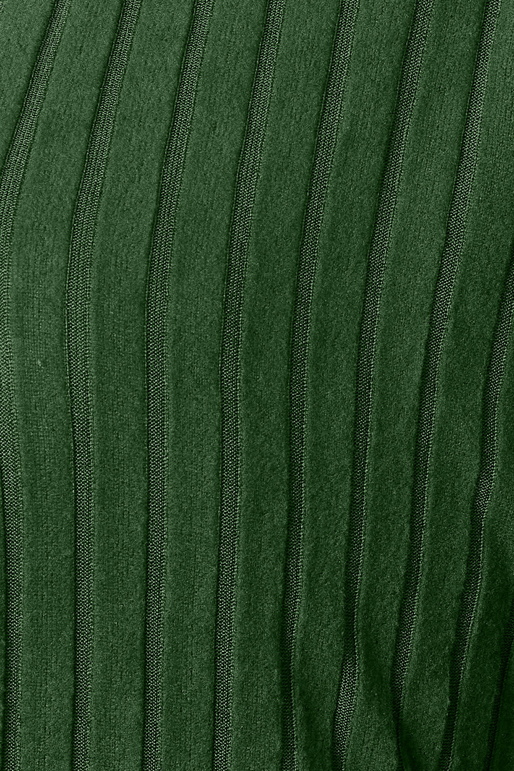 Close-up of the Basic Bae Full Size Ribbed Cocoon Cardigan in green, made from polyester fabric with vertical textured lines, featuring a basic style and slightly stretchy feel.