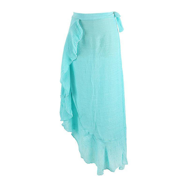 Classic wrap coverup for swimwear when lounging. A turquoise wrap. Kameleon swim