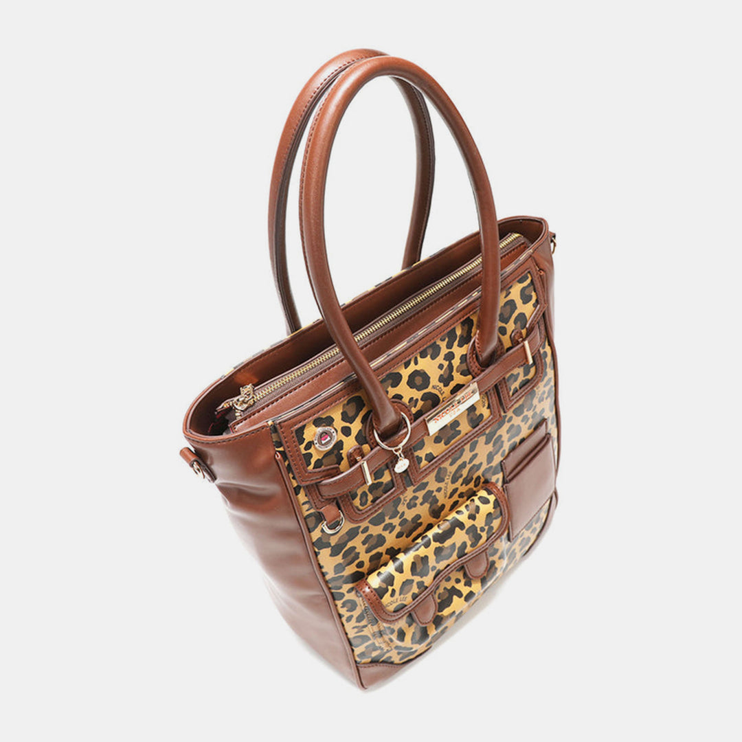 Nicole Lee USA Leopard Large Tote Bag