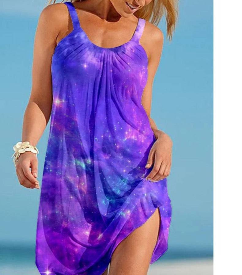 Purple Starburst swimming CoverUp - Kameleon Swim