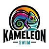 Larger version of the new colorful Kameleon Swim logo